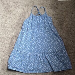 Girls GAP Blue Floral Sleeveless Dress - Size M